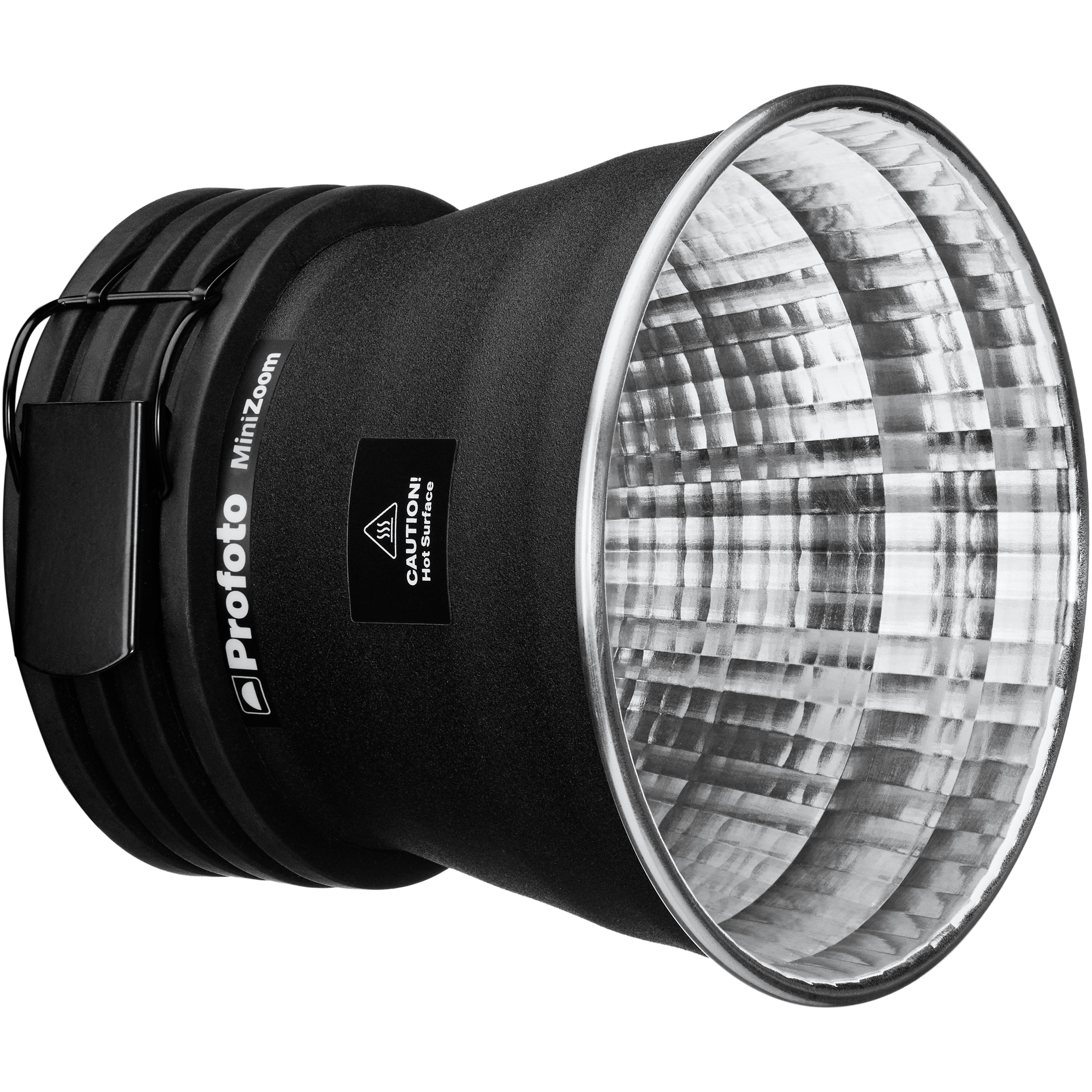 Profoto MiniZoom Reflector shown from a side perspective.