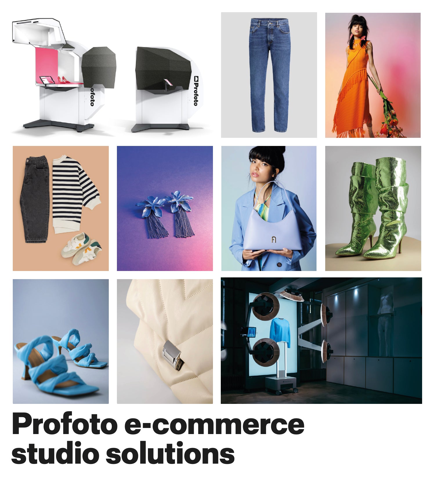 Profoto Automated Solutions, a grid of images of the Profoto Eclipse, Vertical and images created by these devices.