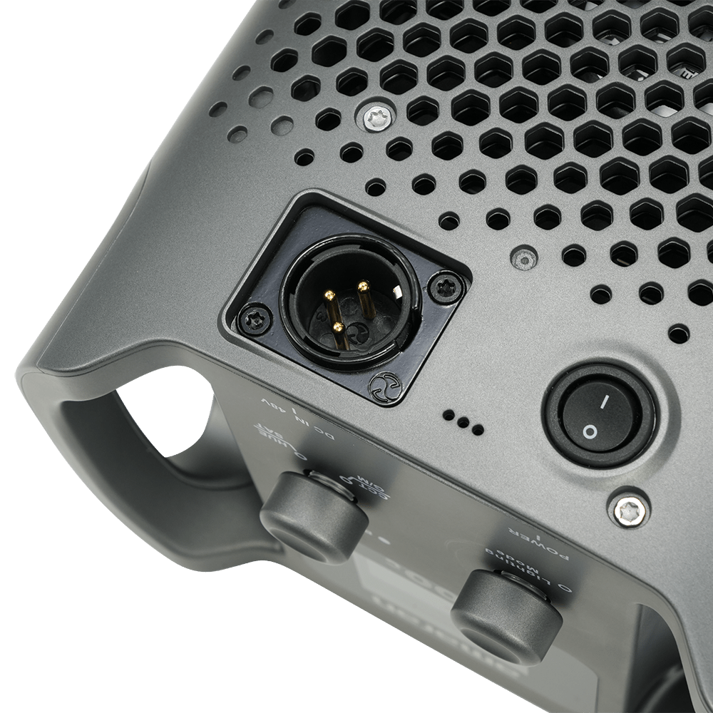 Close view of connecting port for Amaran 300c LED CoB Light.