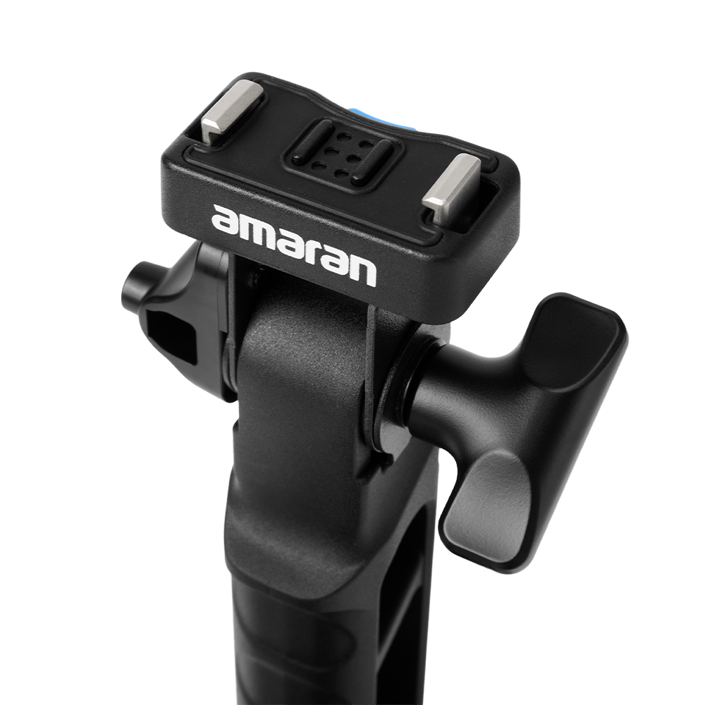 Birds eye view of the amaran Ace Lock to Baby Pin Adapter Grip.