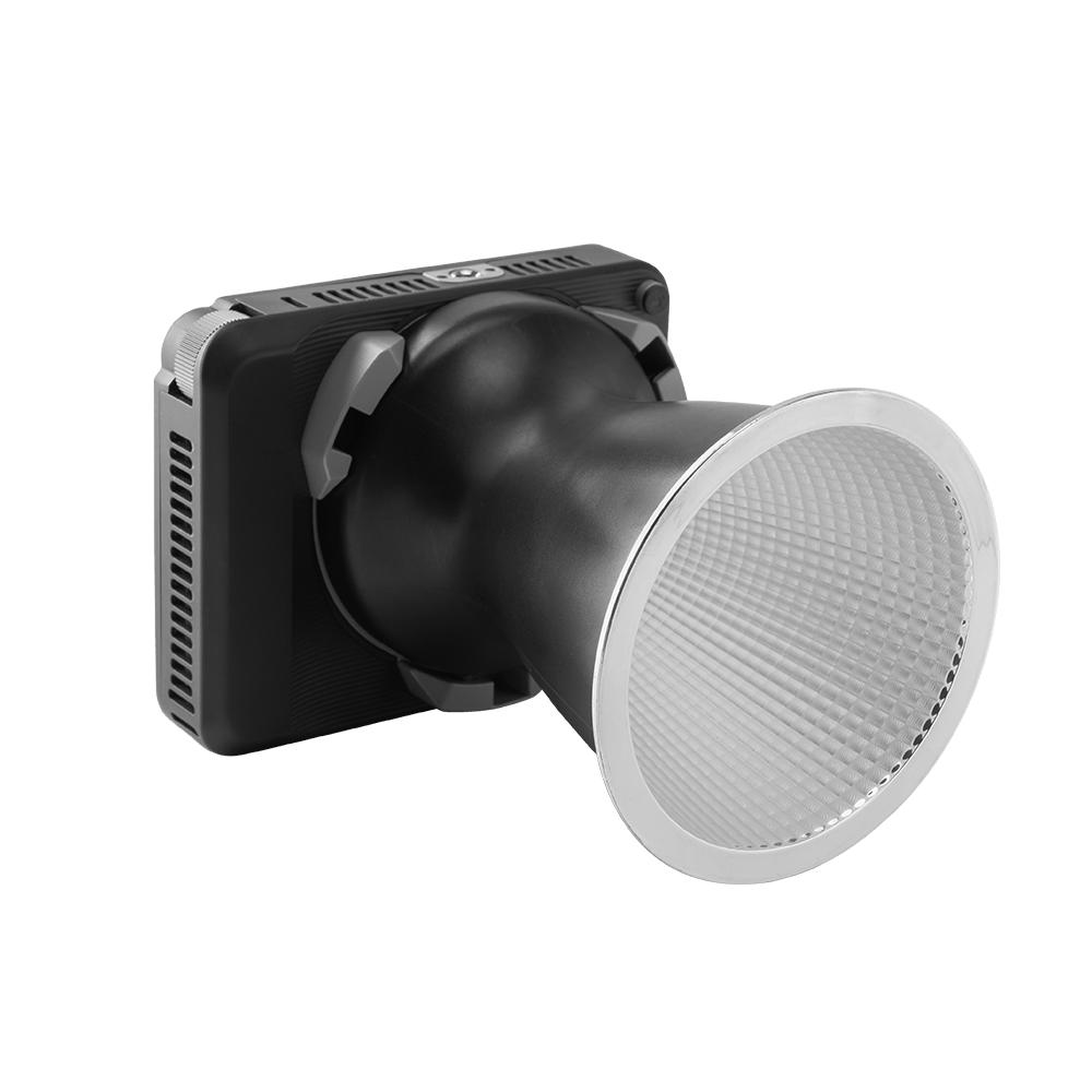 amaran Mini Reflector with a Ray light attached.