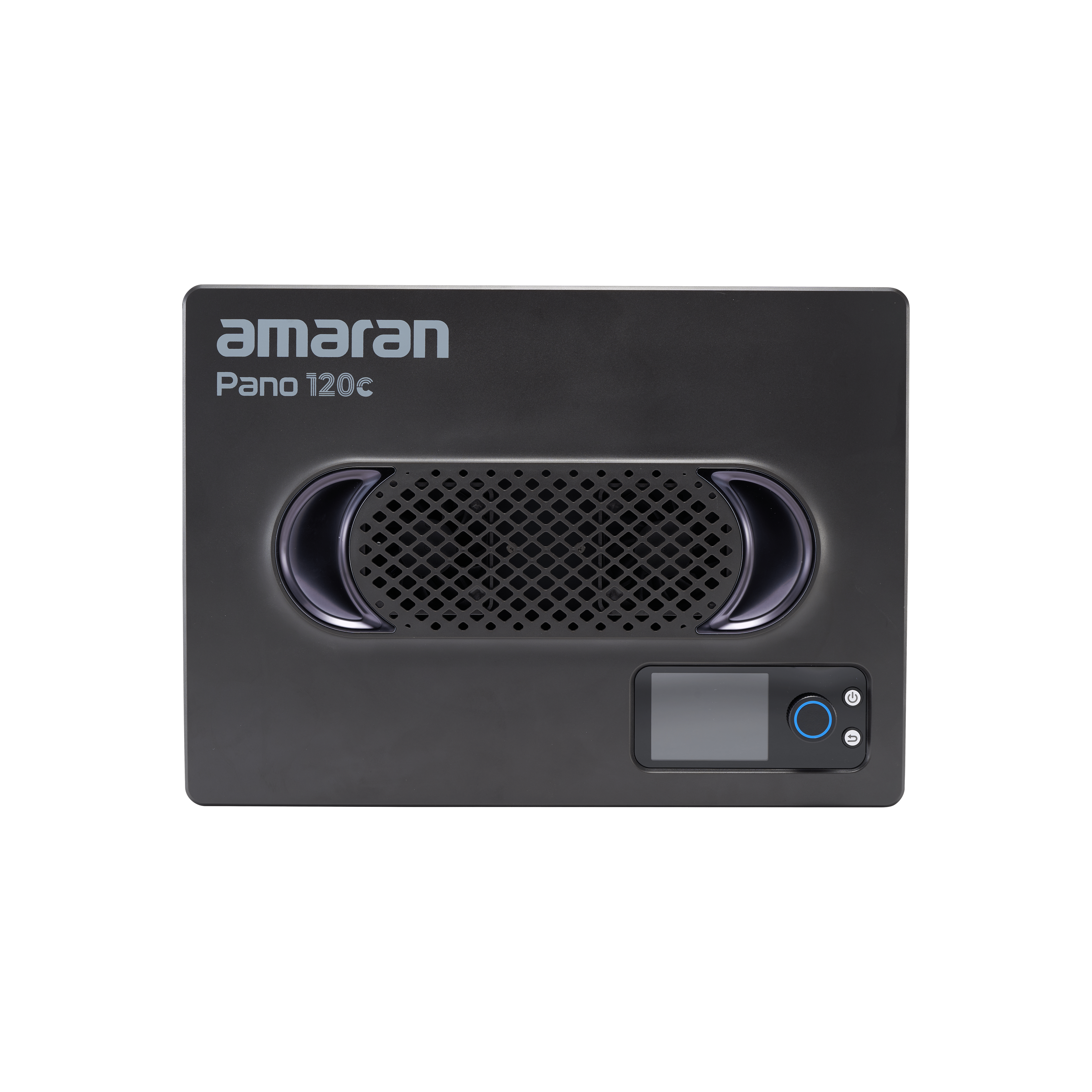 Rear view of an amaran Pano 120c Charcoal Light Panel.