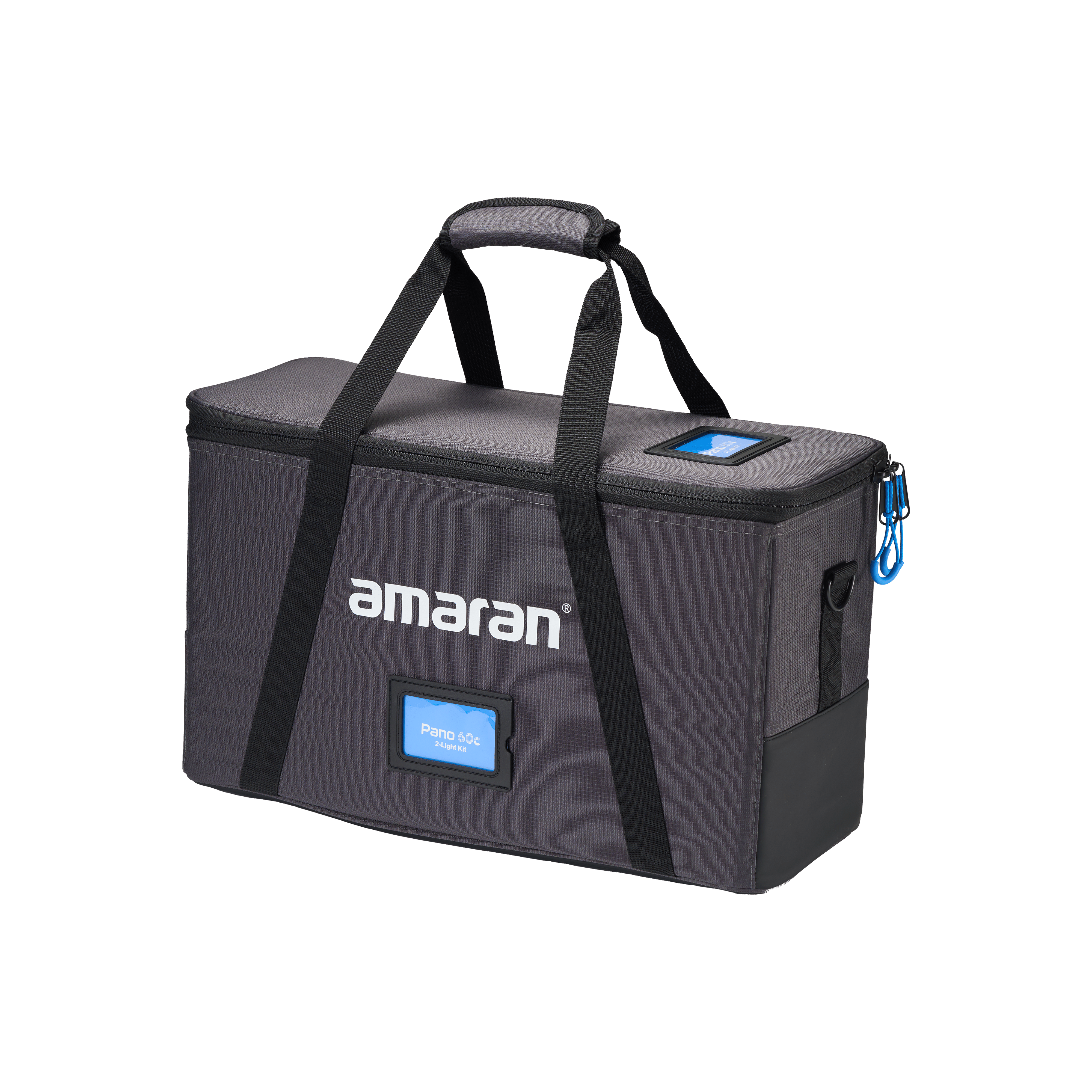 Black protective carry case for the amaran Pano 60c 2 Light Kit.