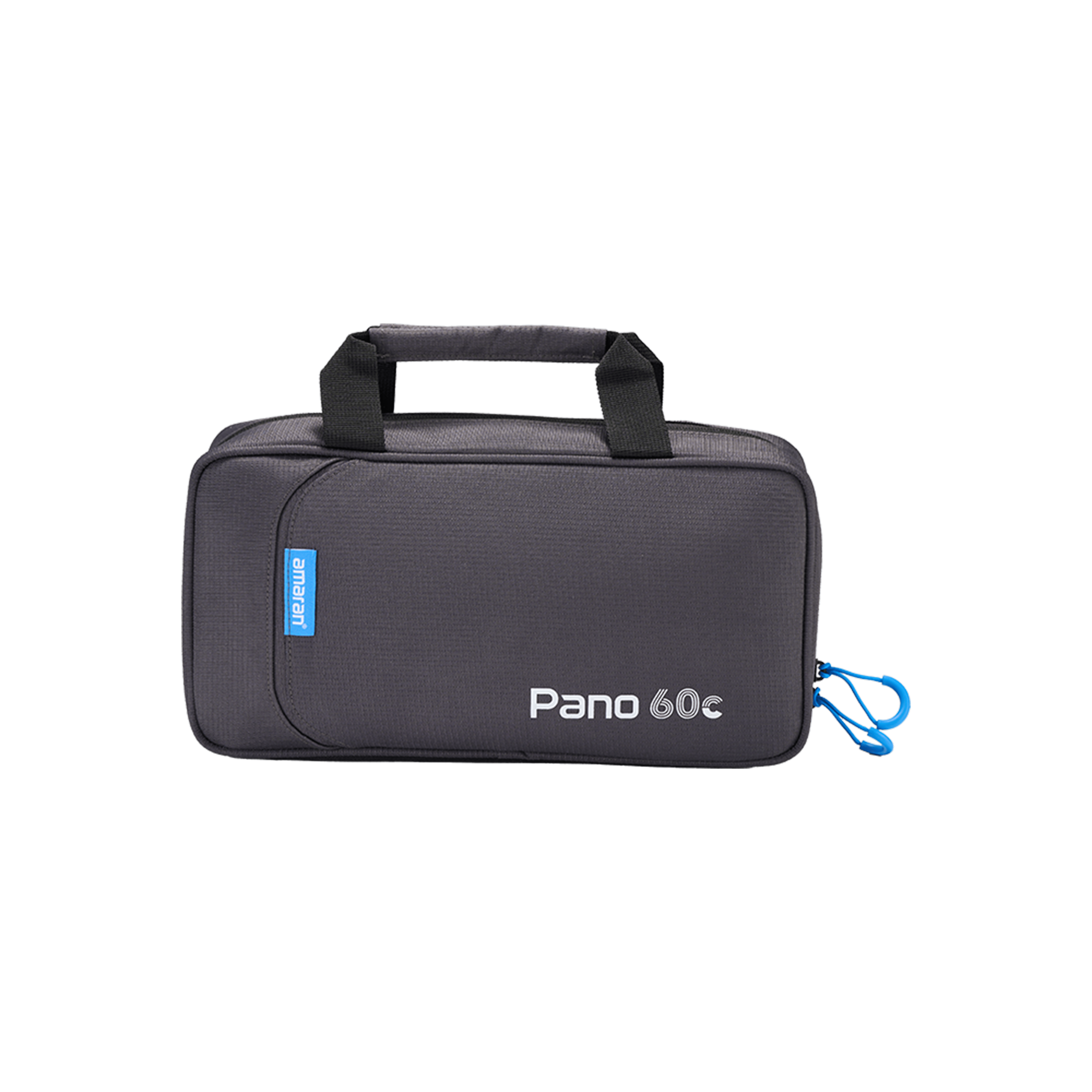 Front view of the black carrying case for the amaran Pano 60c Kit.