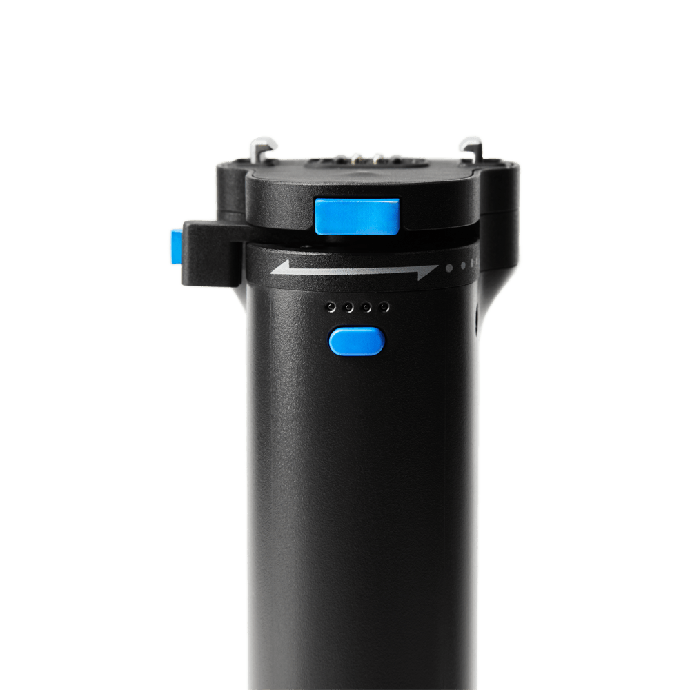 Close-up of the amaran Peak 75 Portable Battery Grip.