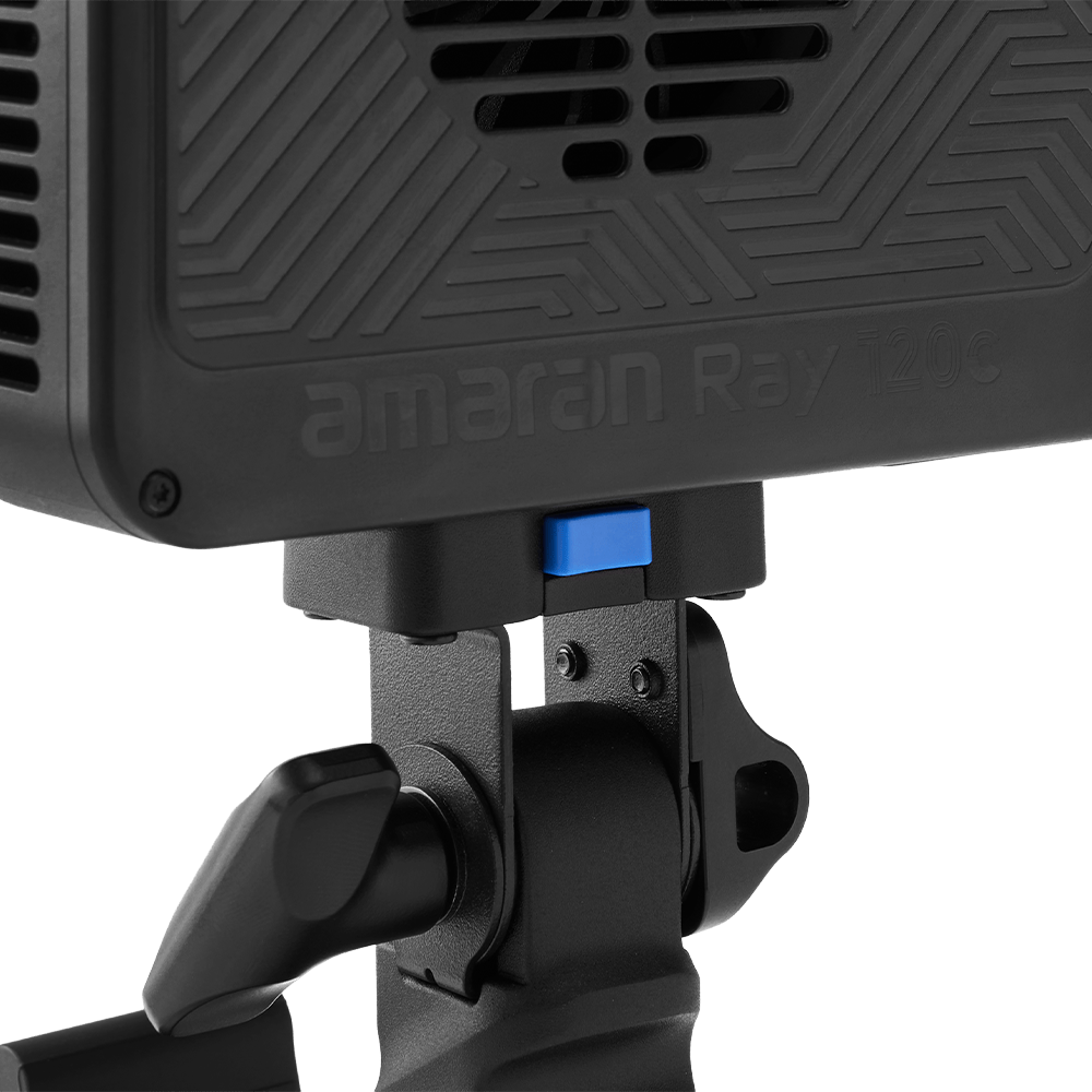Close-up of the connection point for the amaran Ray 120c.