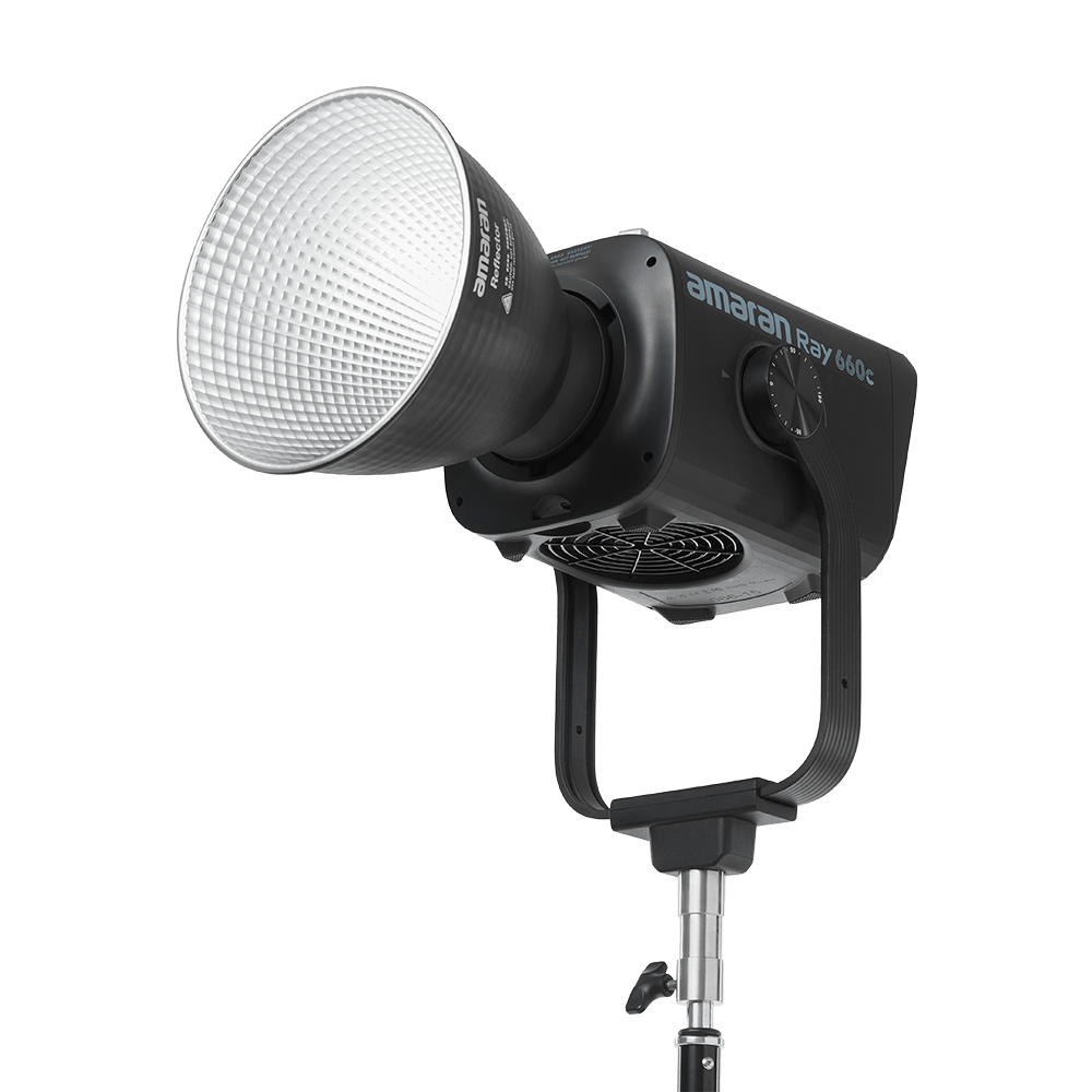 amaran Ray 660c LED Light with connecting reflector.