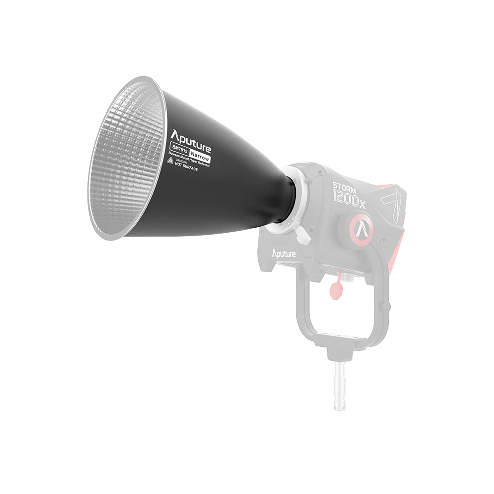 Aputure Narrow Hyper Reflector on a STORM 1200x Fixture.