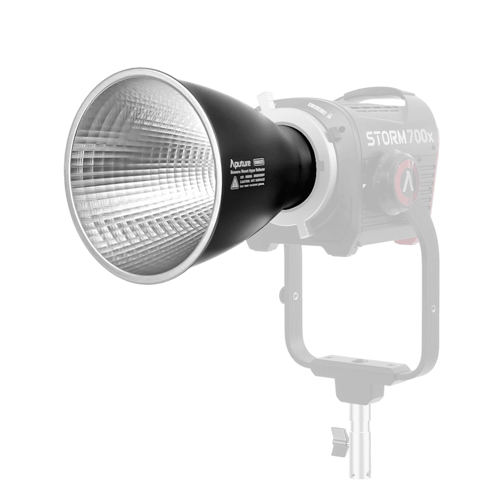 Aputure BM6825 25 degree Reflector on greyed-out semi translucent Aputure 700x