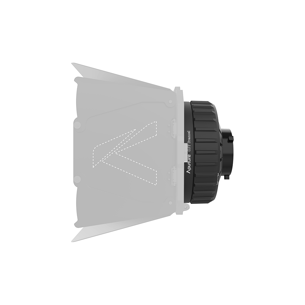 CF7 Fresnel shown with barndoors ghosted out for illustration purposes.