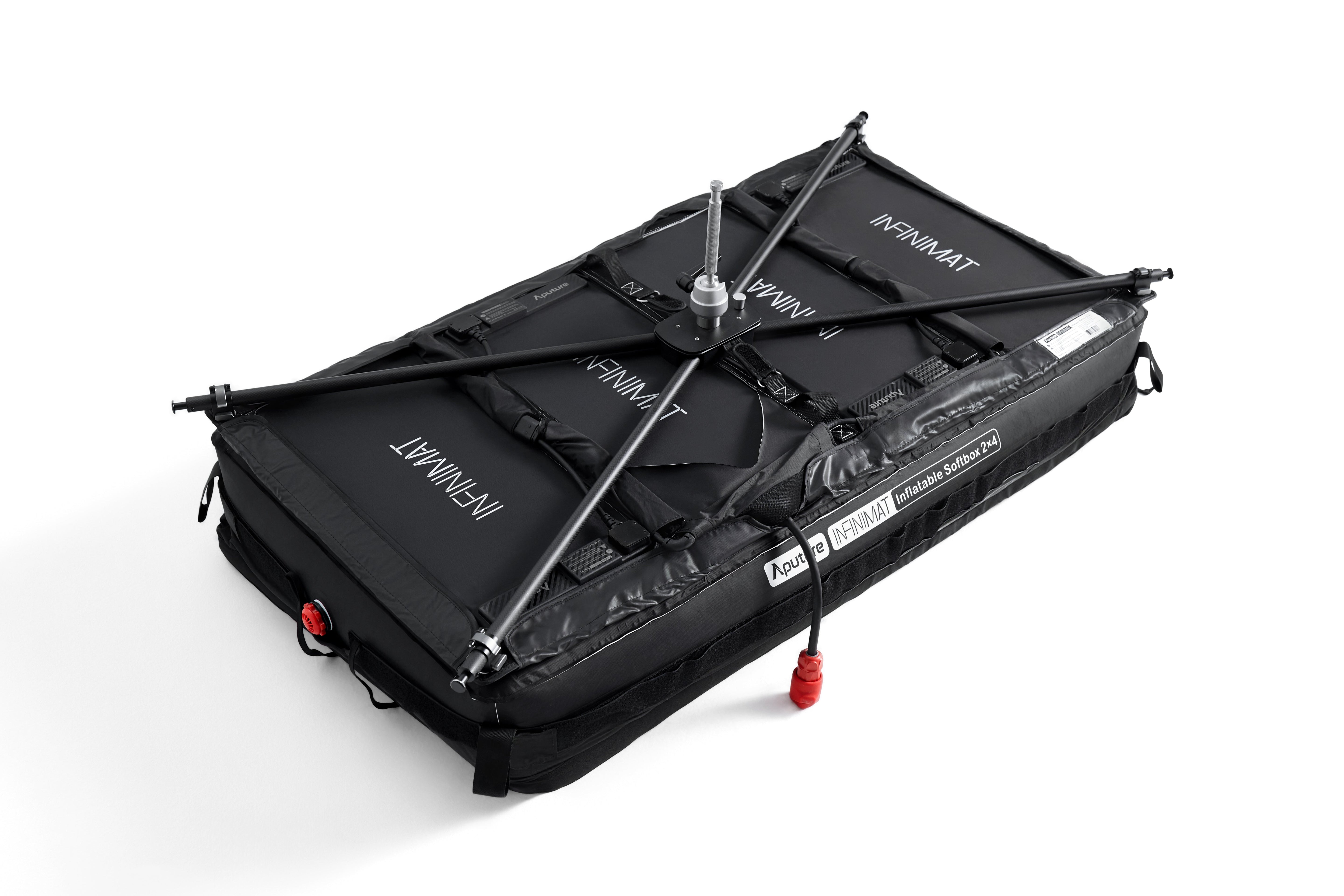 Infinimat 2x4ft Fixture showing the attached frame used to mount the fixture on stands and other mounts.