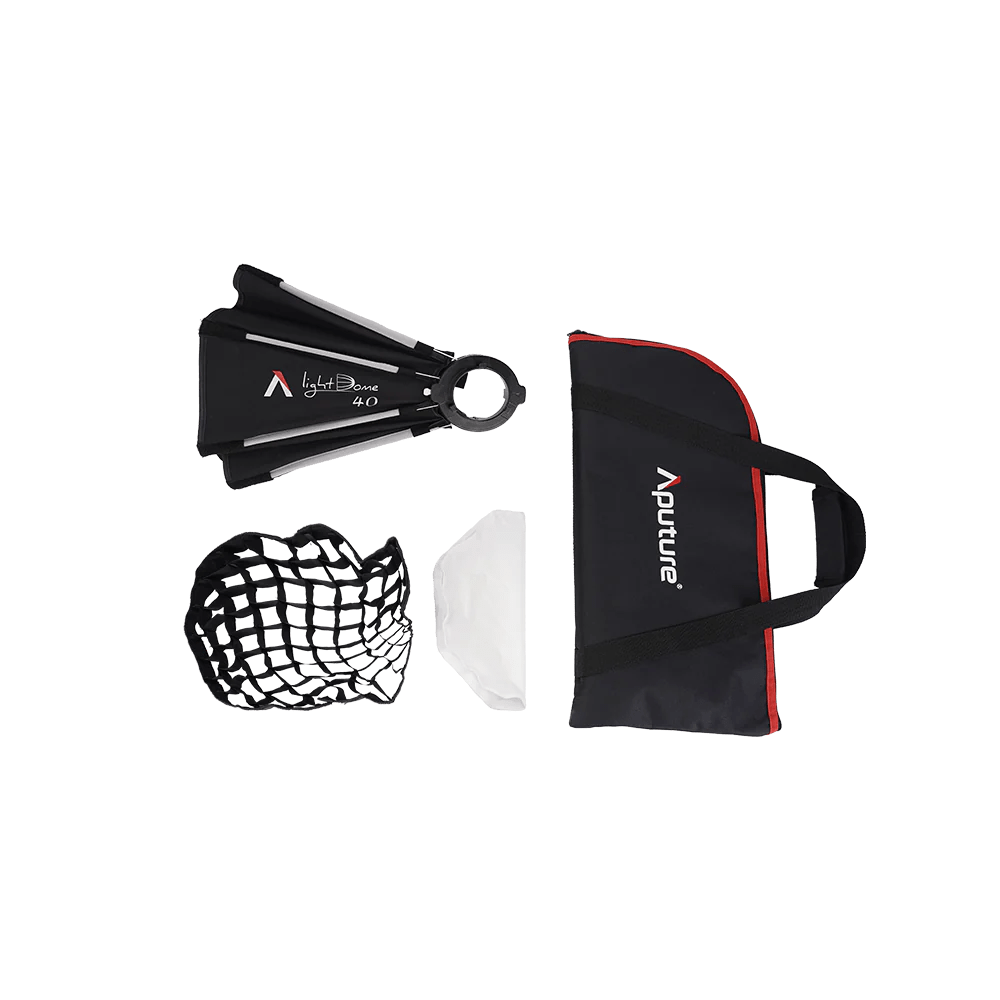 Flat lay of Aputure Light Dome 40 for STORM 80c