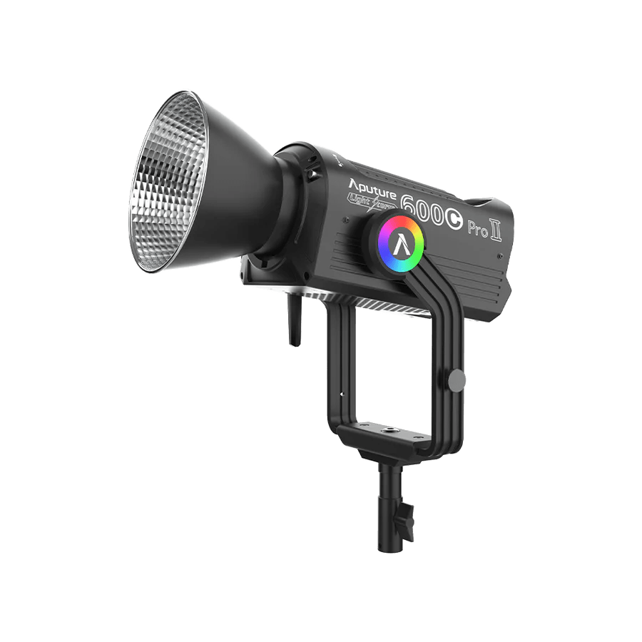 The new Aputure 600c Pro II, font left hand side image.