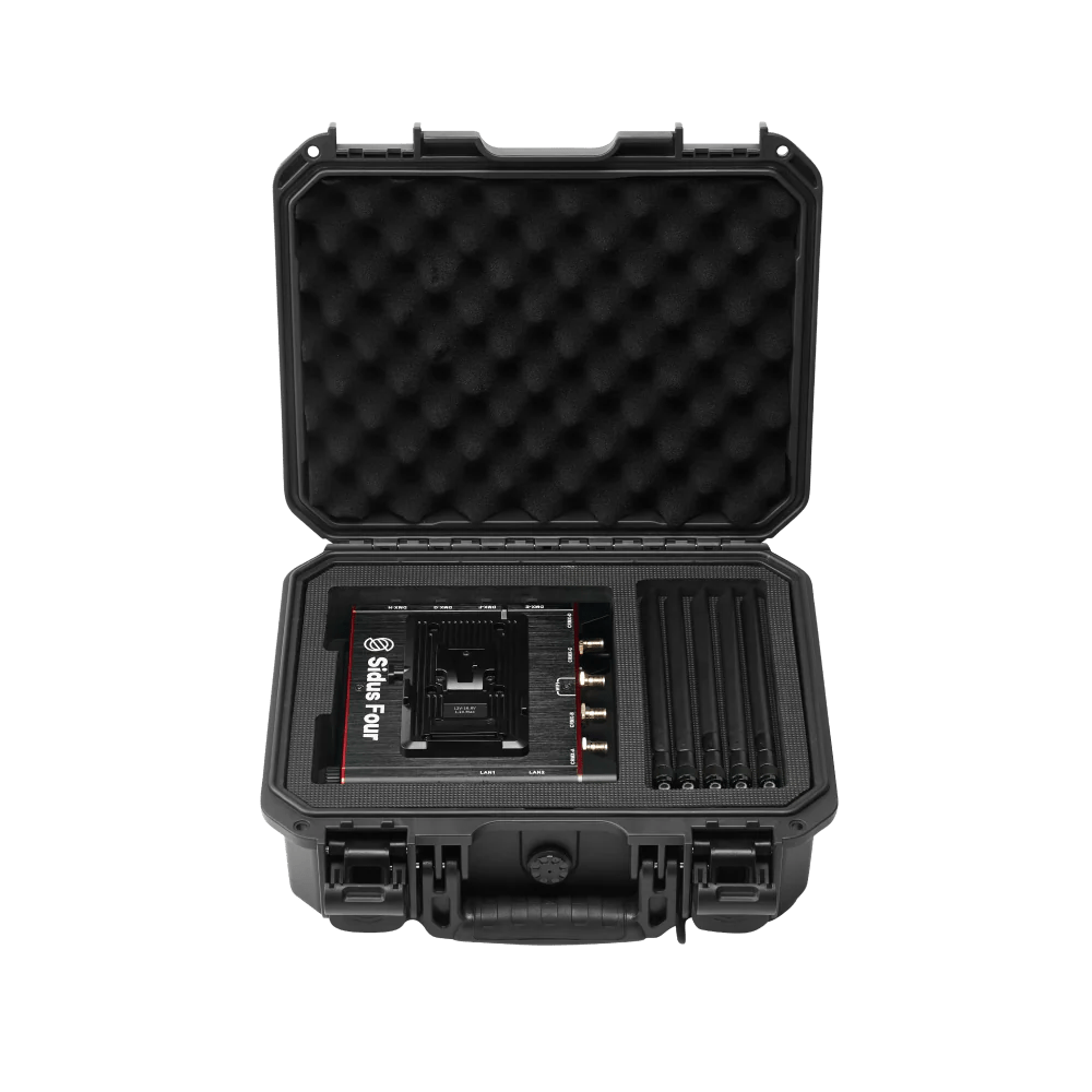Sidus Four in the included protective csae with four aerials.