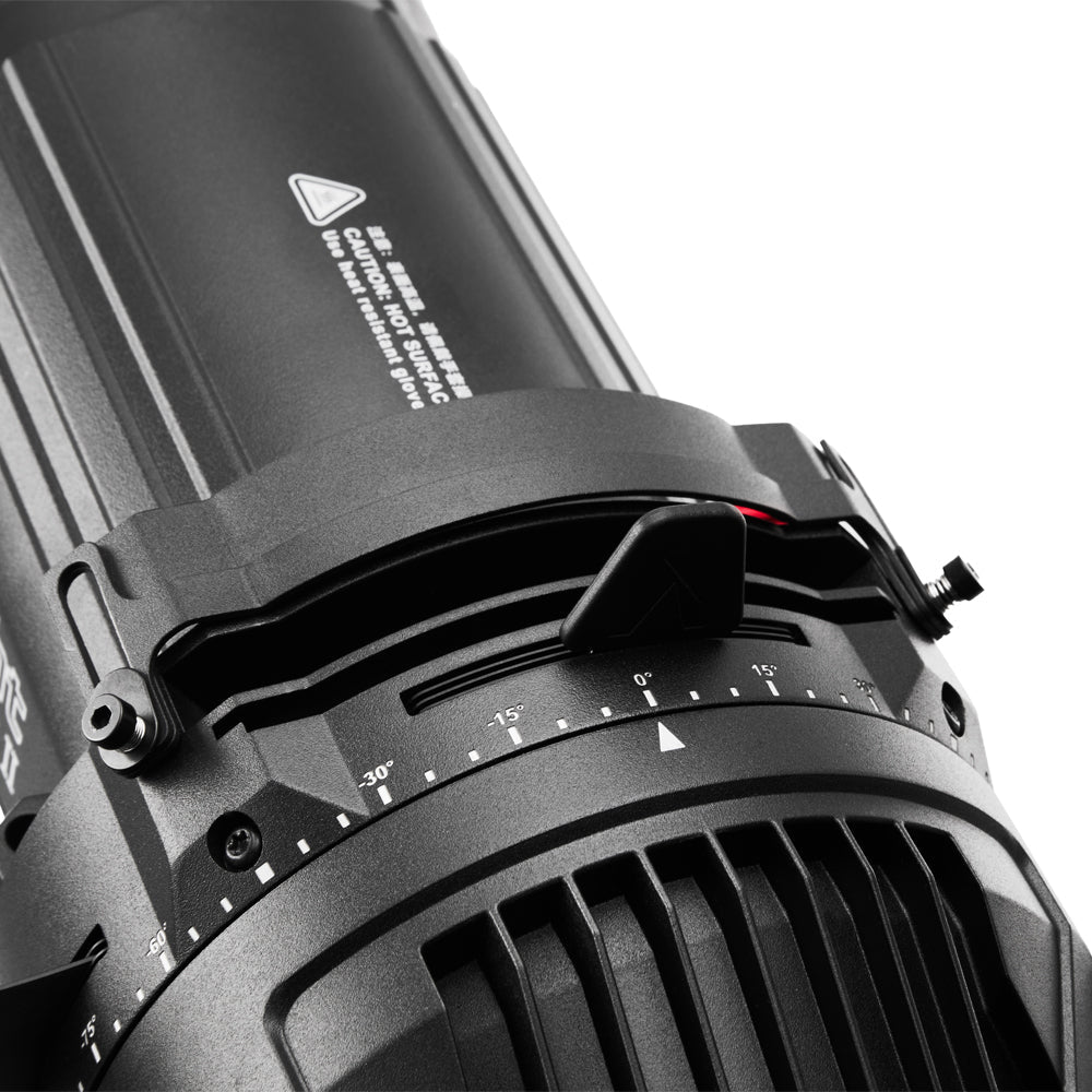 Close-up of the Aputure Spotlight Mount II 19° Kit.