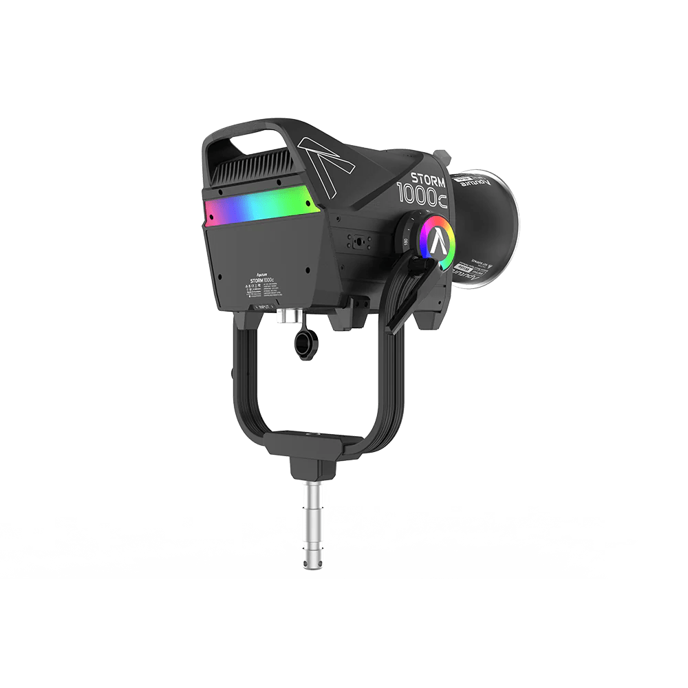 Rear 3/4 view of Aputure STORM 1000c.