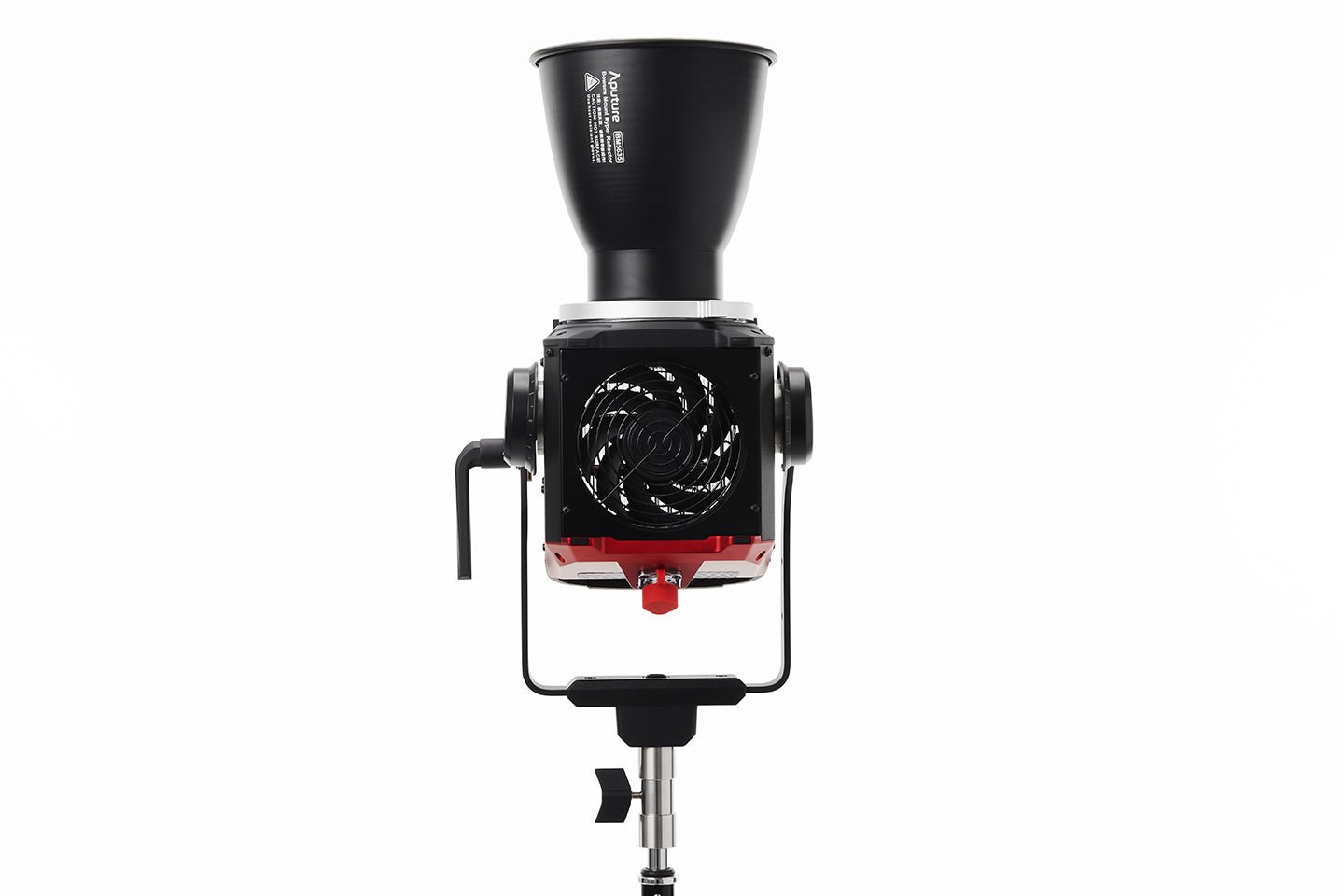 Aputure Storm 400x (UK) shown with a Bowens Mount Hyper Reflector.