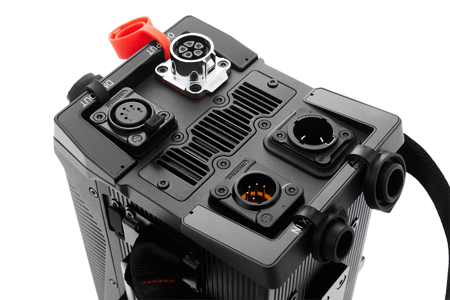 Rear view of the Aputure Storm 400x (UK) with connection ports visible.