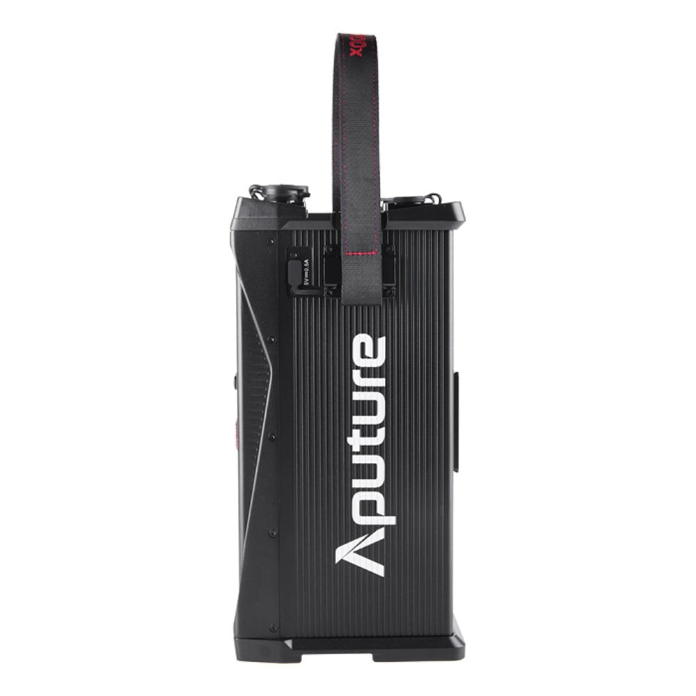 Side view of control box for the Aputure STORM 700x.