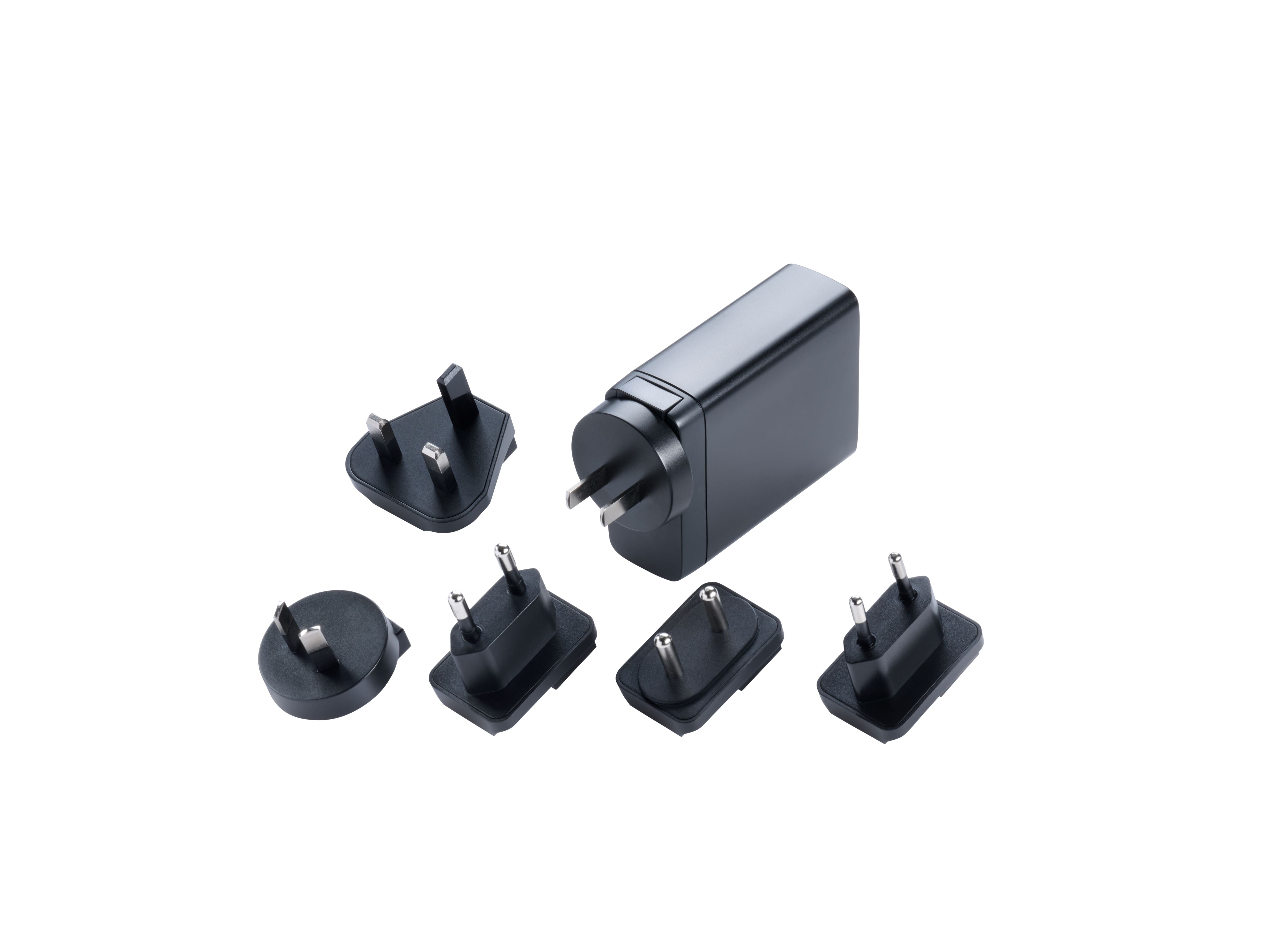 Broncolor Stelos Charger with adapters on a white background.