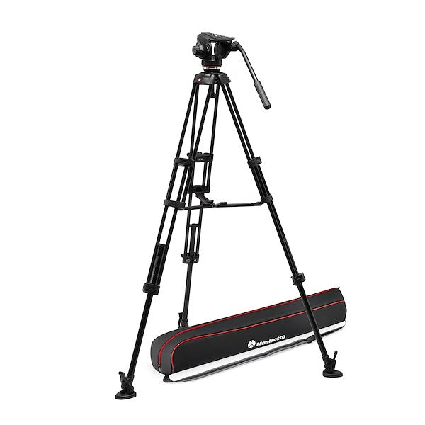 Manfrotto 502X Fluid Video Head and Twin Leg Tripod Kit