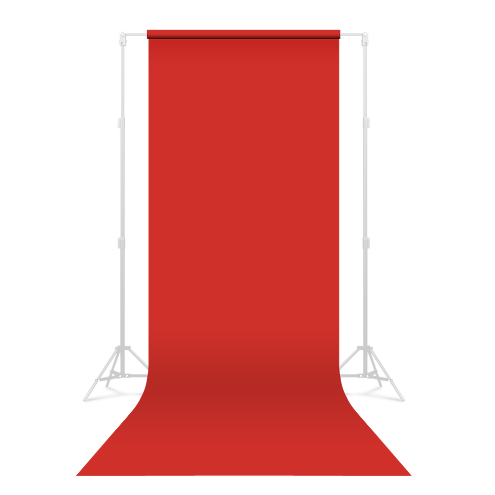 JOBY 1.35m Candy Cane Red Background Paper placed on a stand.