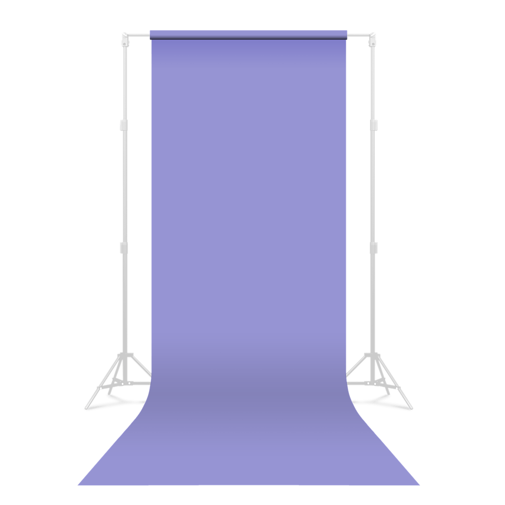 JOBY 1.35m Pretty in Purple Seamless Background Paper on a stand.