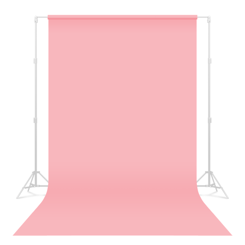 JOBY Bubblegum Pink 2.18m Background Paper on a stand.