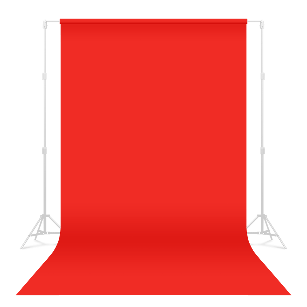 JOBY Candy Cane Red 2.18m Background Paper on a stand.