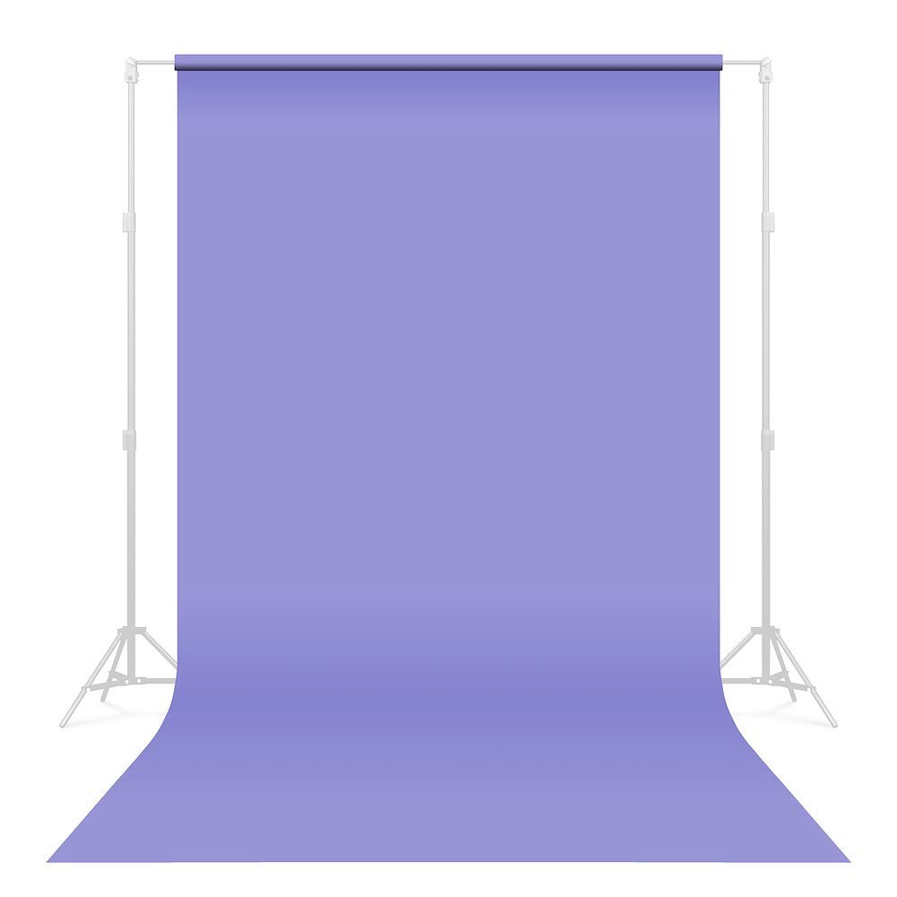 Purple Seamless Background paper ideal for  content creation, shown on optional background support kit that can be purchased separately.