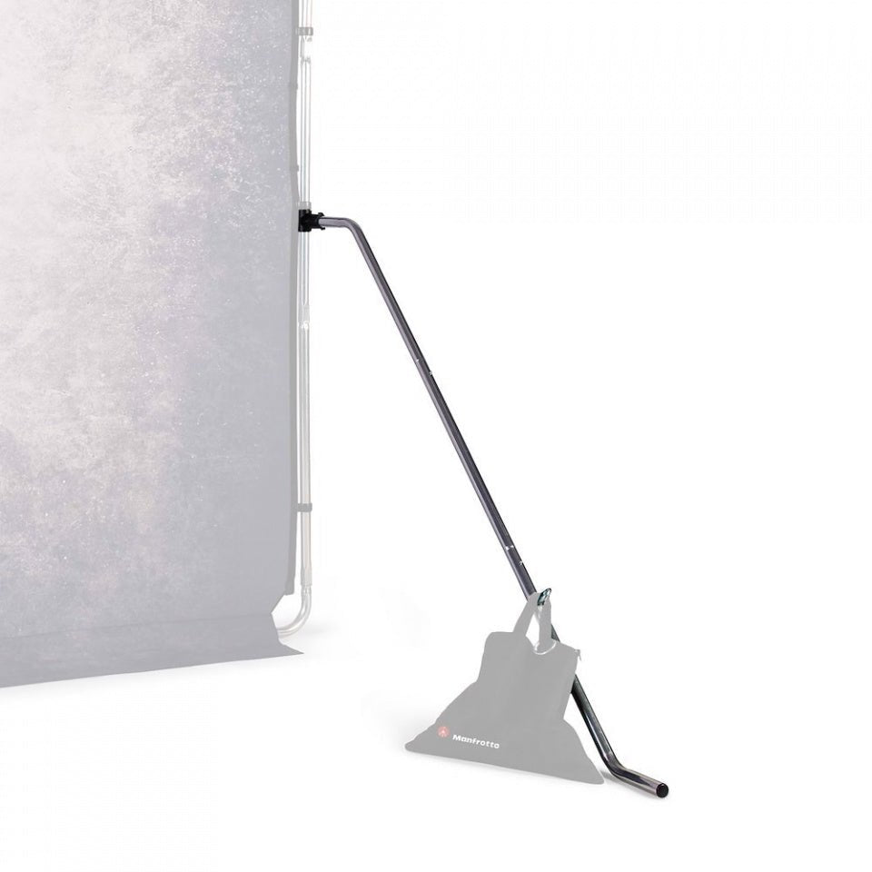 Manfrotto Aluminium Frame Support Kit with rod reinforced and sandbag & background ghosted out for illustration purposes.