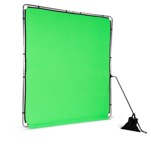 Manfrotto EzyFrame pictured with rod attachment and sandbag.
