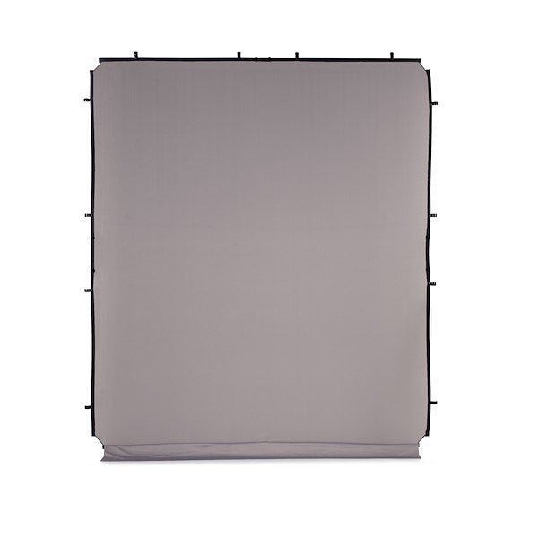 Straight view of Manfrotto EzyFrame 2x2.3m Grey Background Cover.
