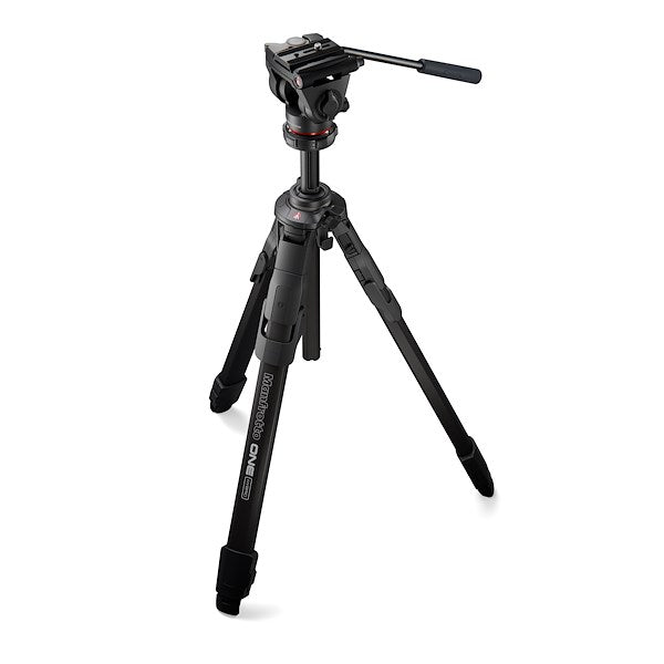 Elevated view of the Manfrotto ONE Aluminium with 500X Fluid head.