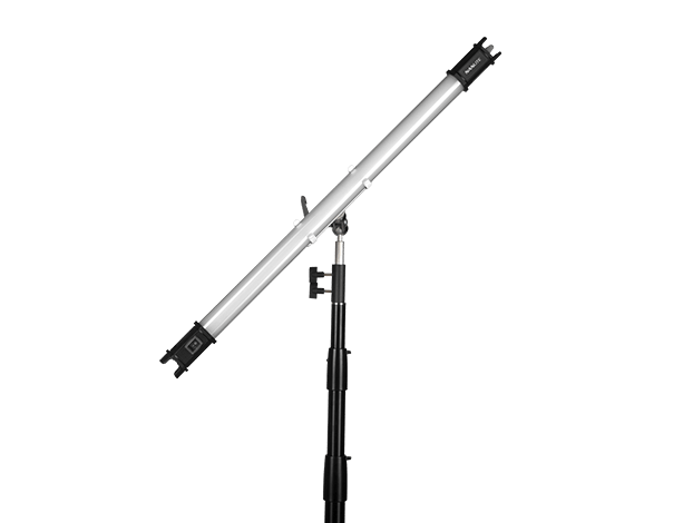Nanlite T12 Holder shown in situ holding a Pavolite on a lighting stand.