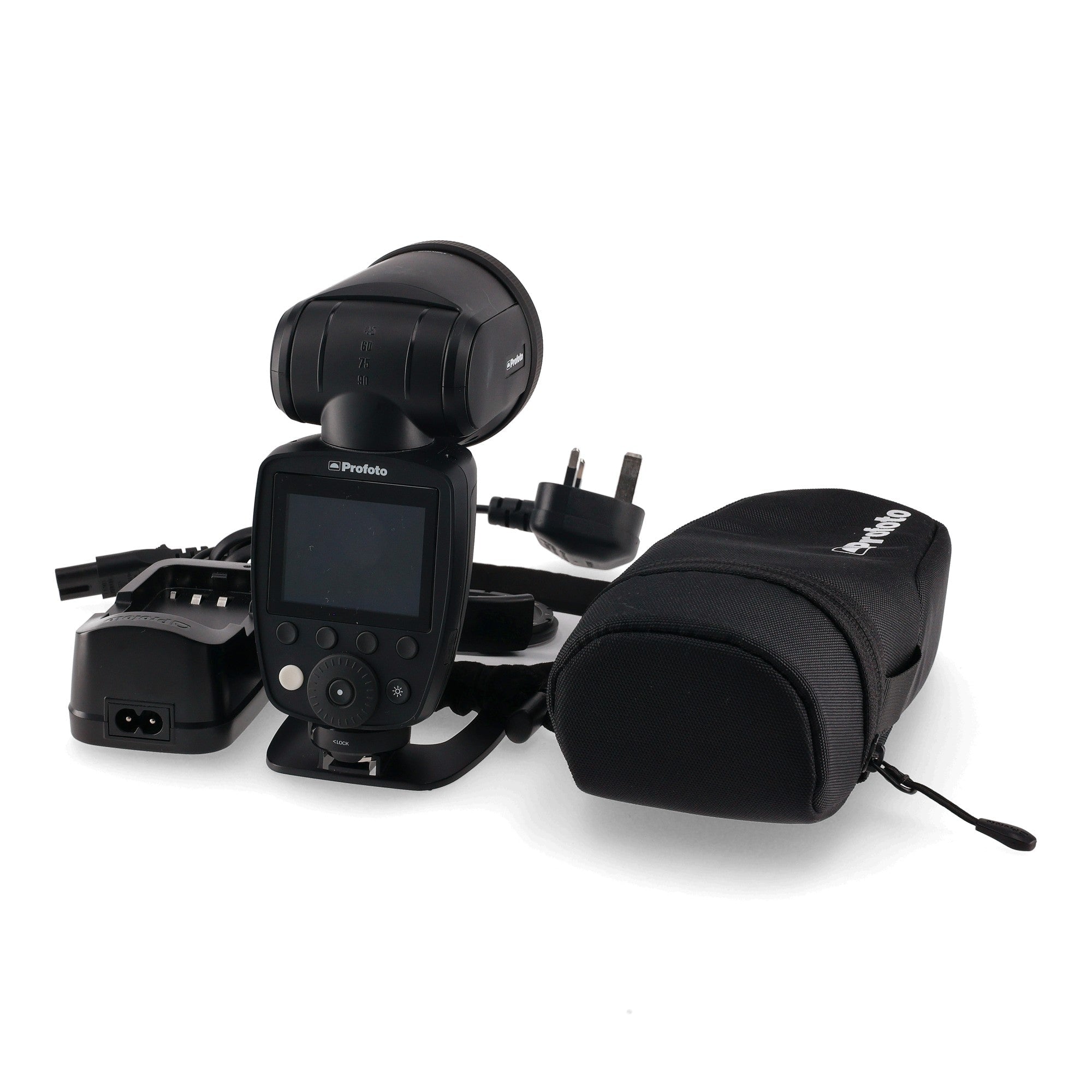 Rear view of the Profoto A1X for Nikon shown on a white background.