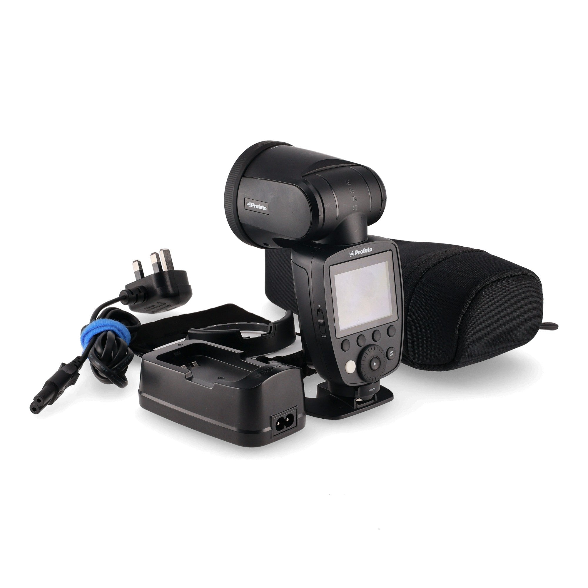 Rear view of the Profoto A1X for Nikon shown on a white background.