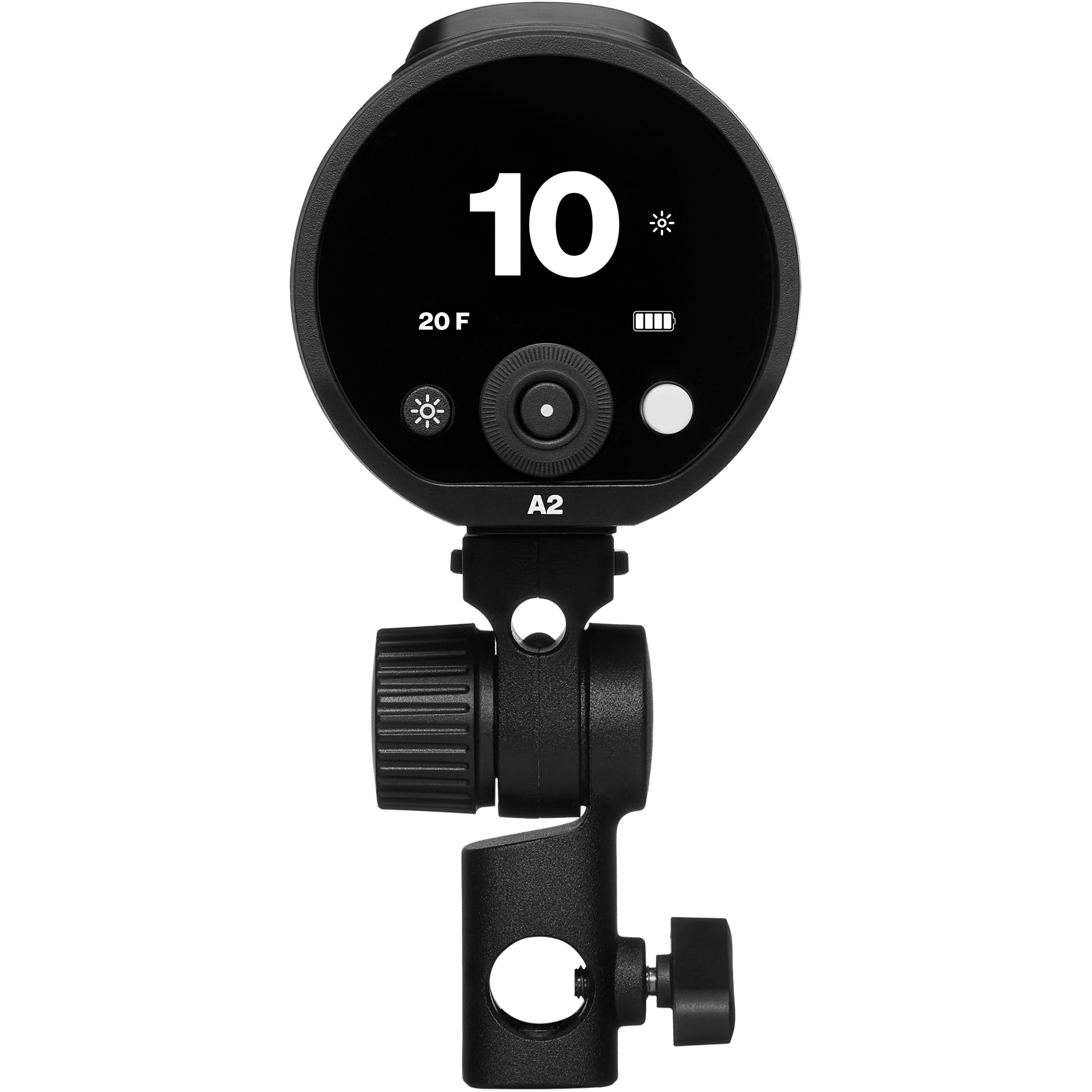 Rear view of Profoto A2 on a white background.