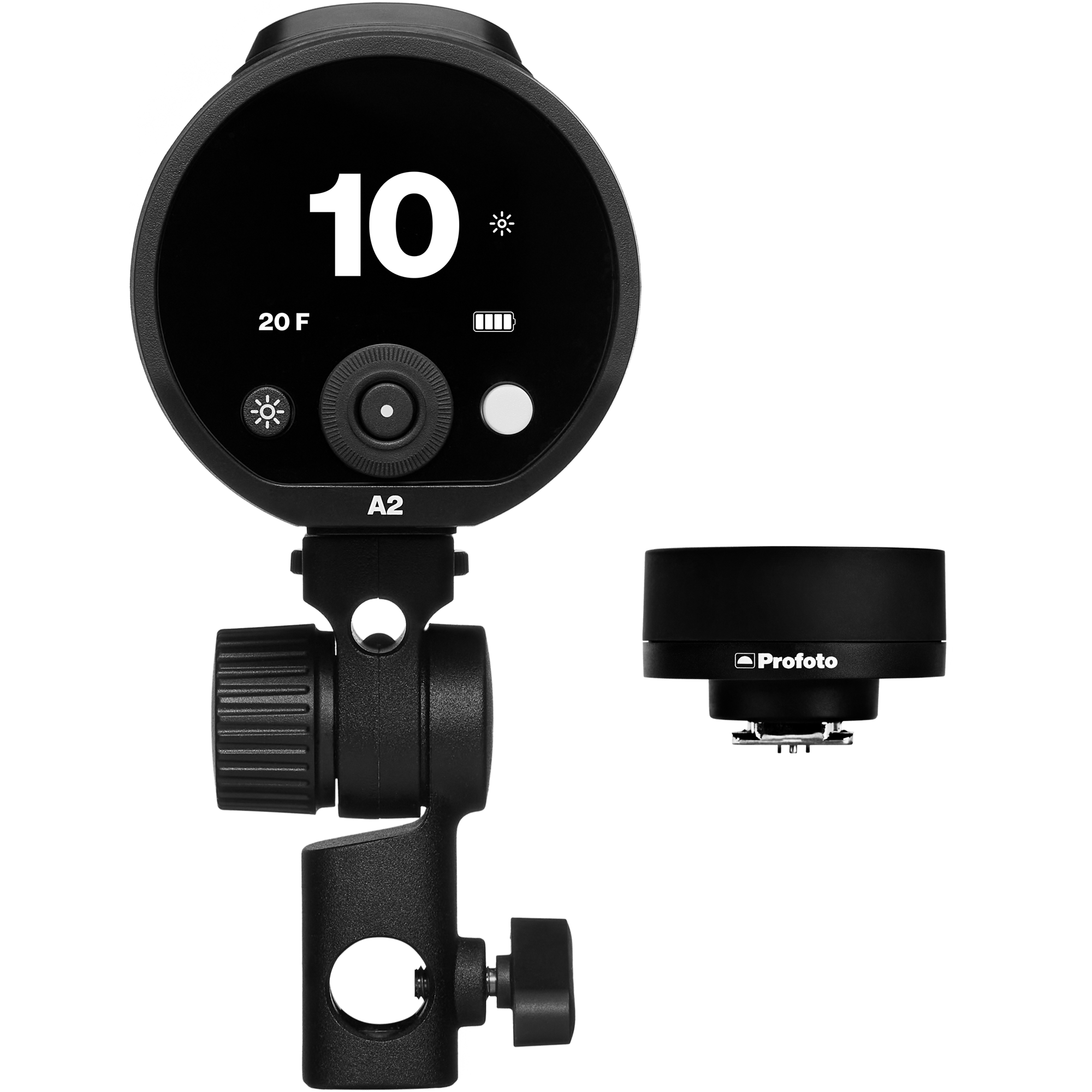 Rear view of the Profoto A2 showing the Connect Pro.
