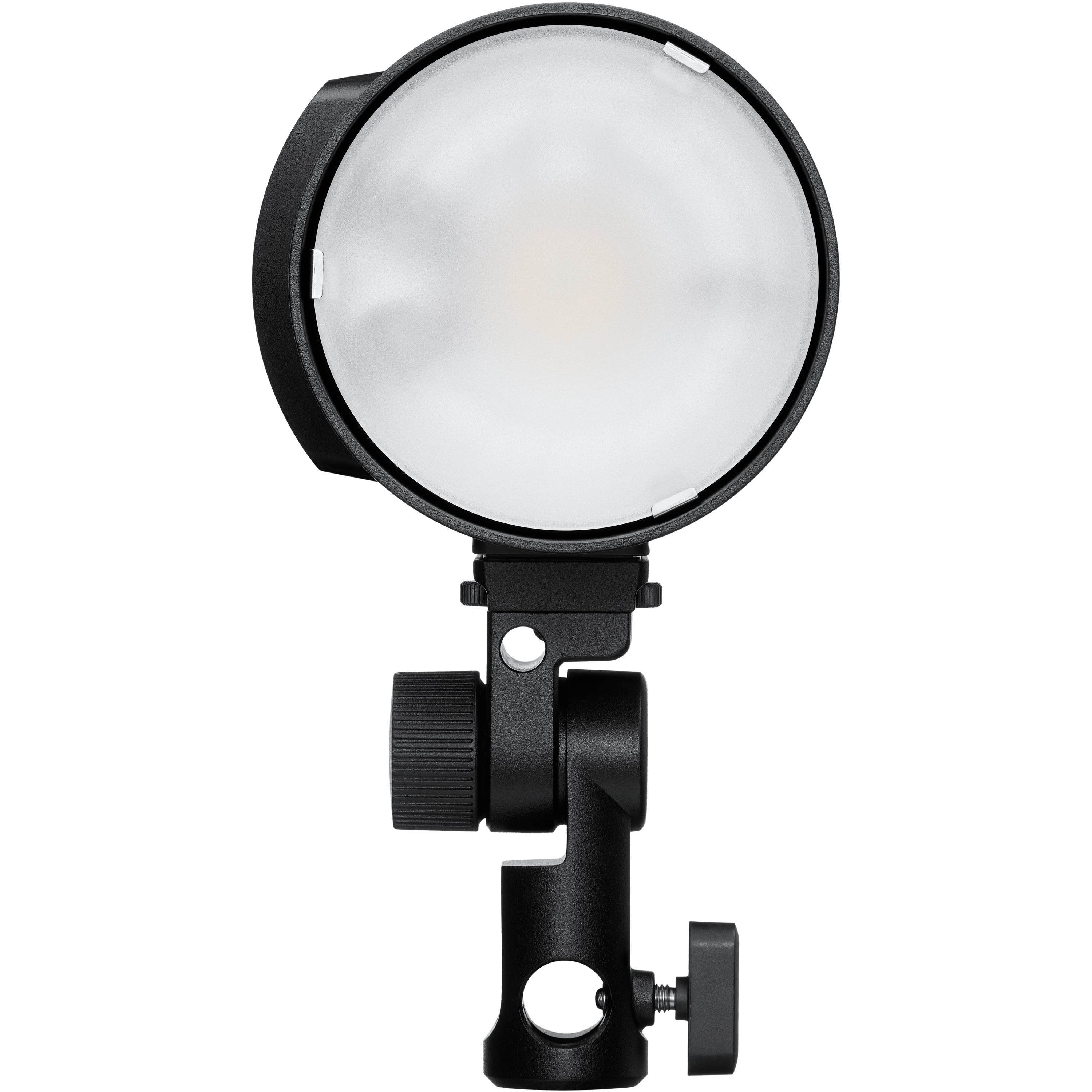 Front view of Profoto B30 Single Head attached to a lighting stand.
