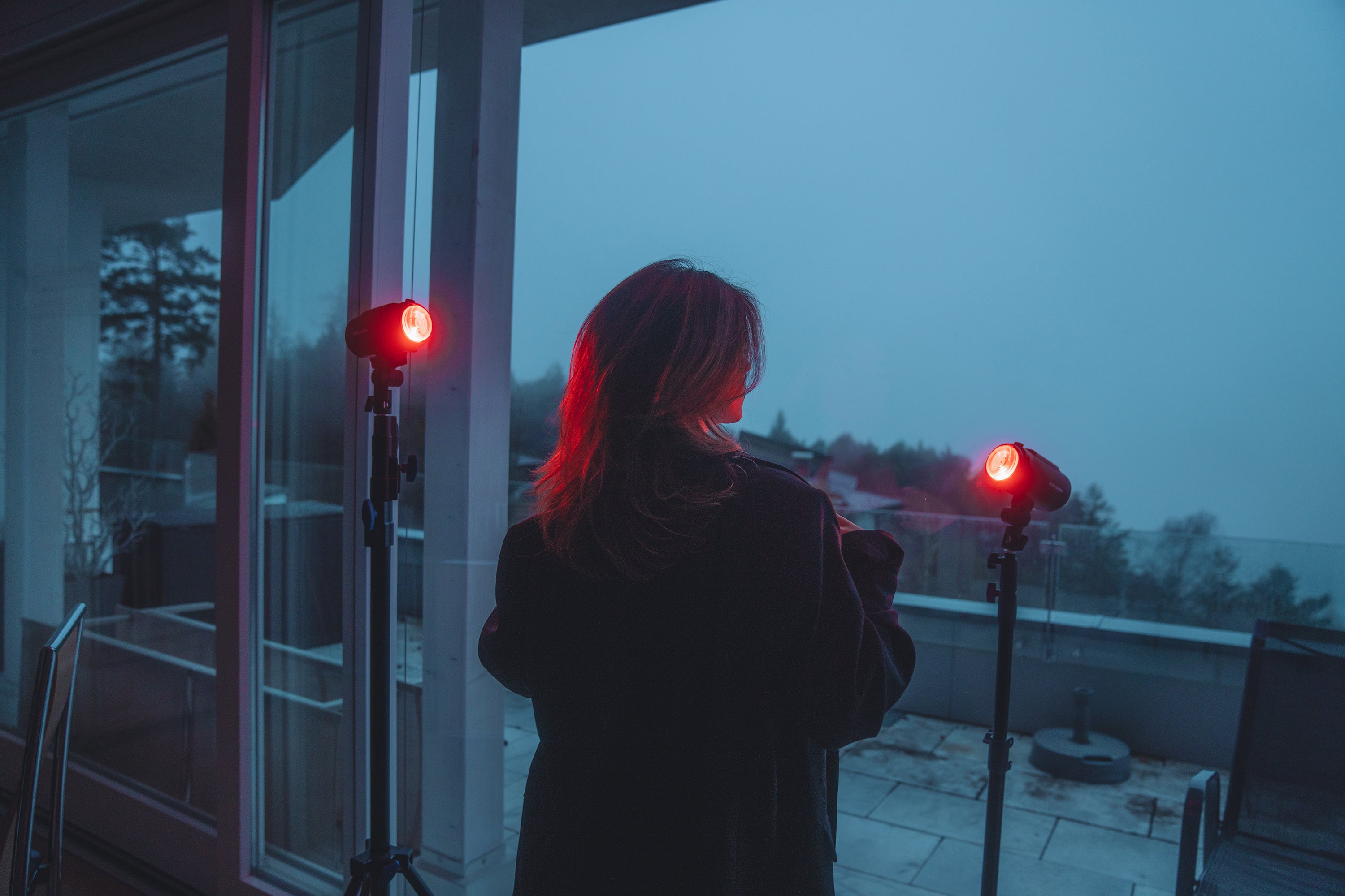 Two Profoto Clic Fresnel's in use for added warmth in the light.