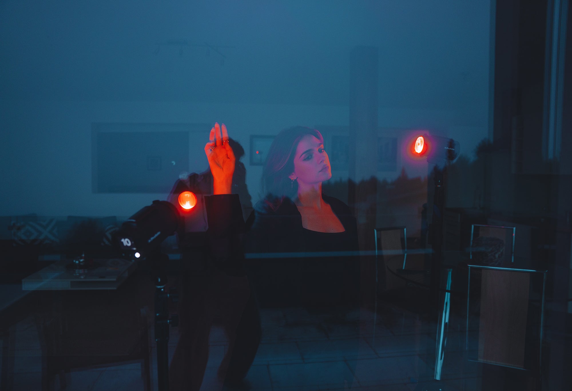 Two Profoto Clic Fresnel's being utilised for added warmth in the light.