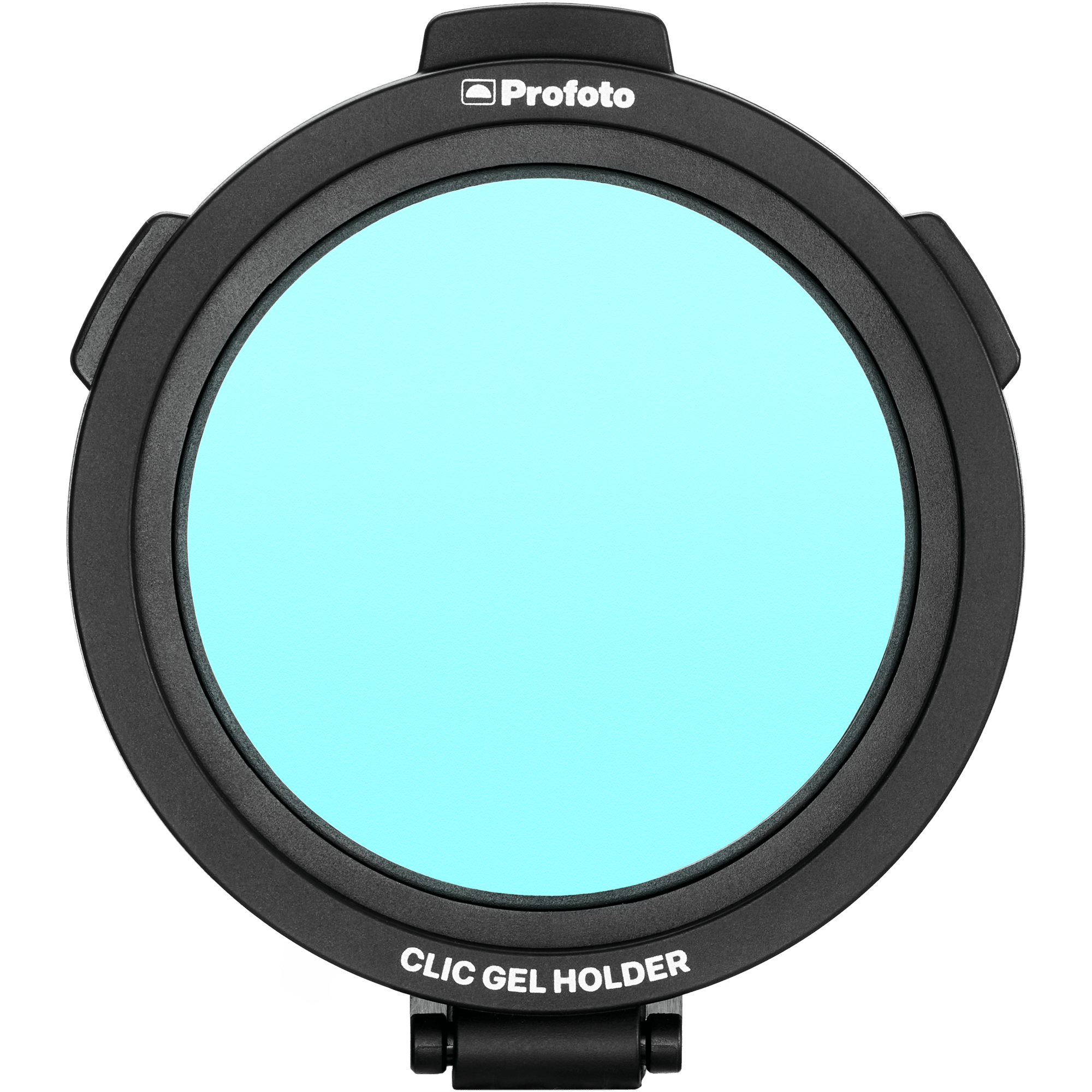 Profoto Clic Gel Holder shown with a gel inside for illustration purposes.