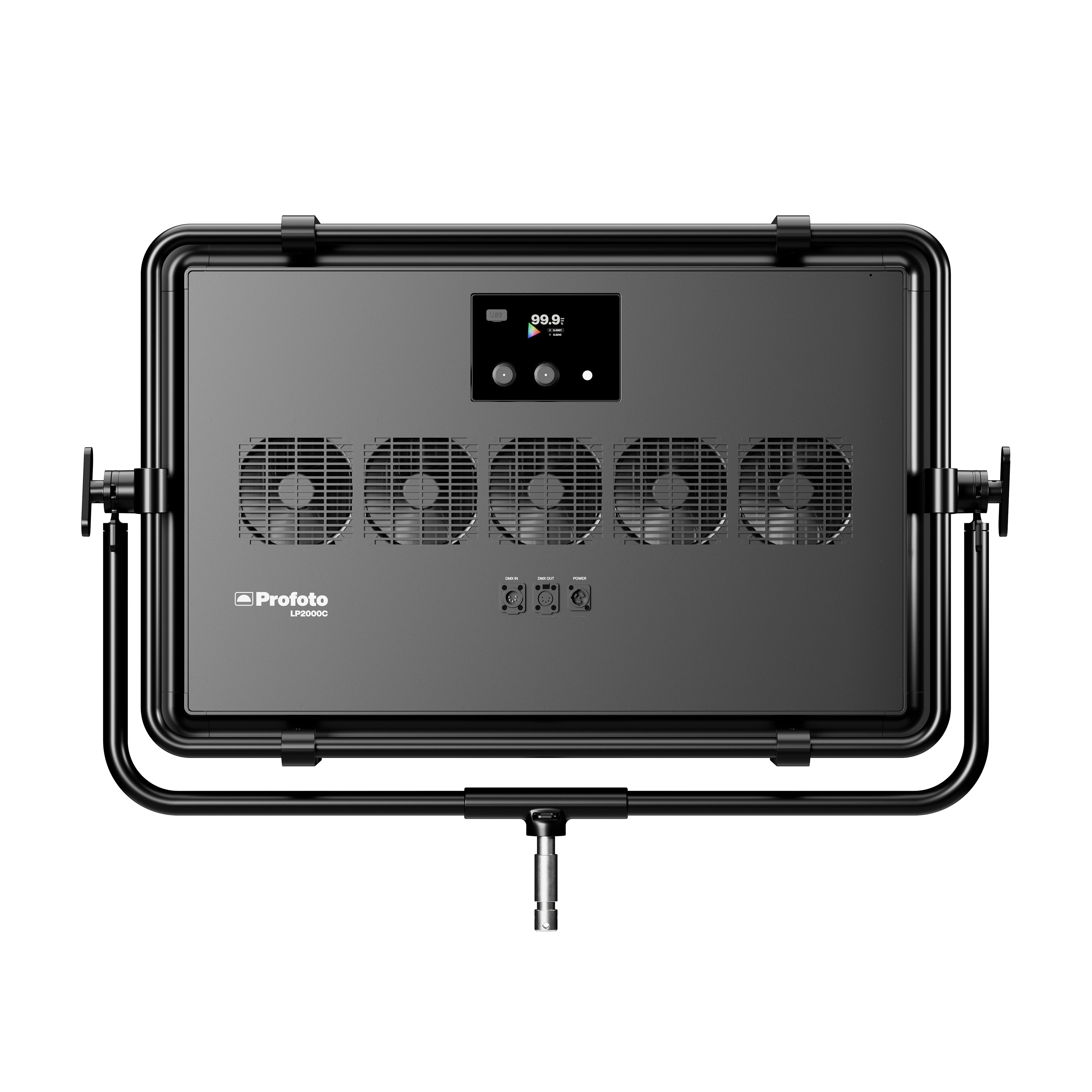 Rear view of Profoto ProPanel 3x2 with button and screen controls visible.