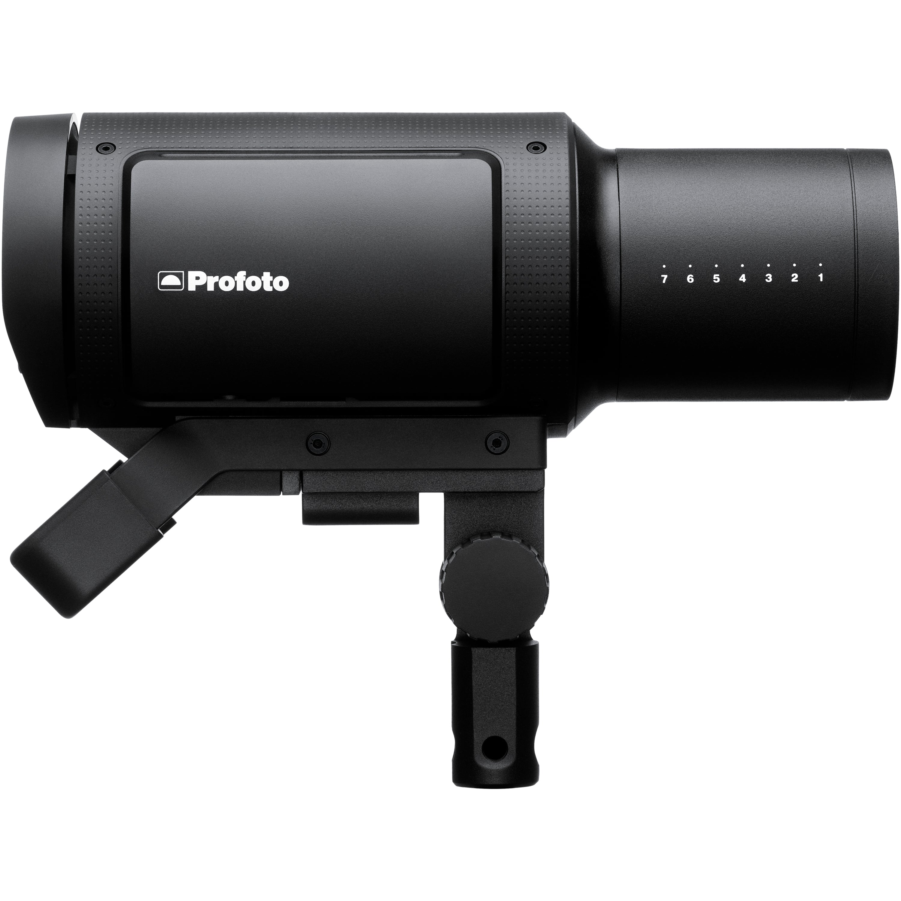 Side view of the Profoto Pro-B3 showing the battery.
