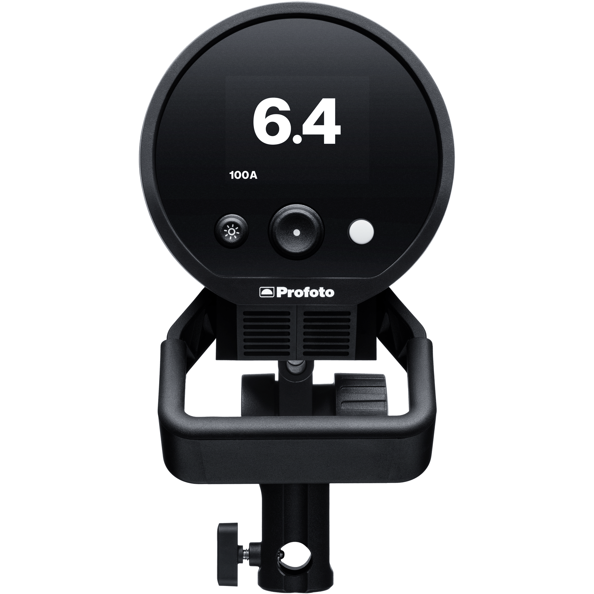 Rear view of Profoto Pro-D3 750 with screen and button controls.
