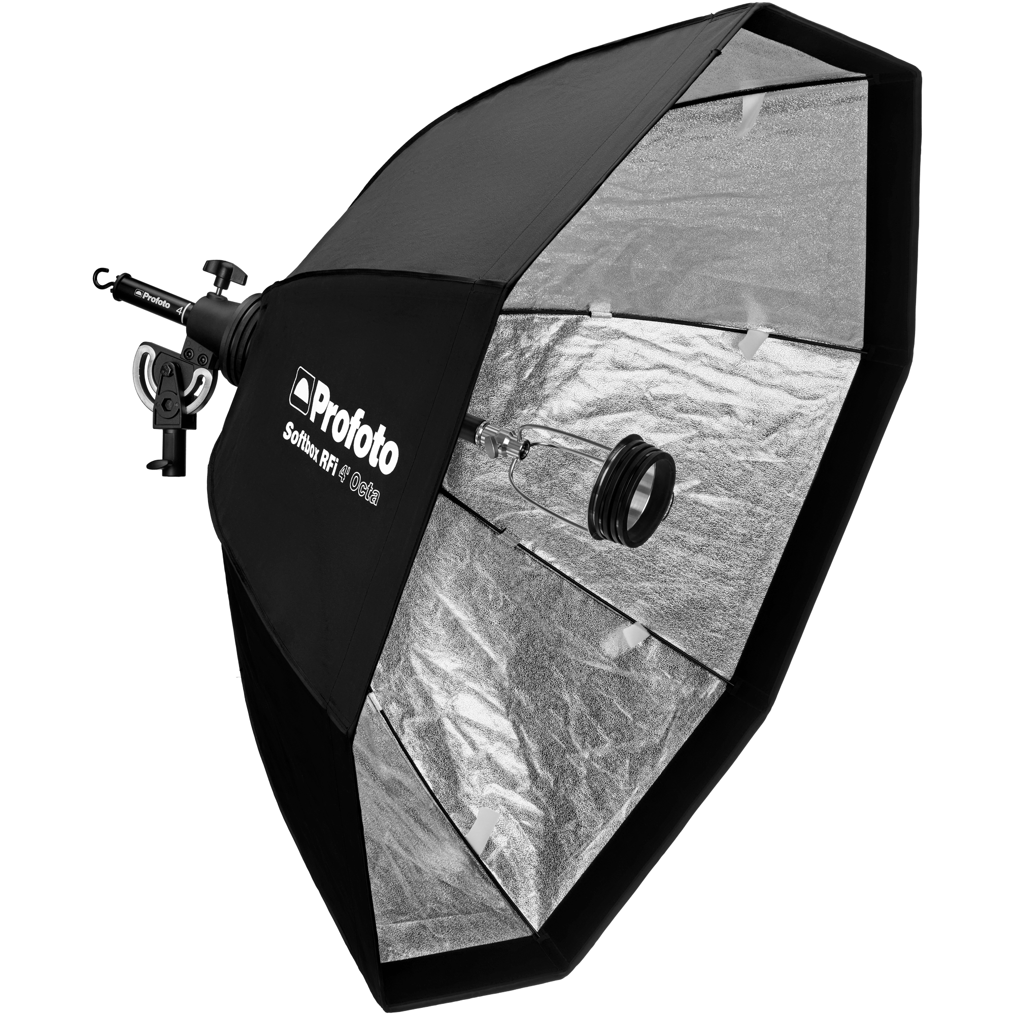 Profoto Zoom Rod Softbox Kit, showing the assembled Profoto RFI 4ft (120cm) diameter Softbox, but also including the Small Zoom Rod from Profoto.