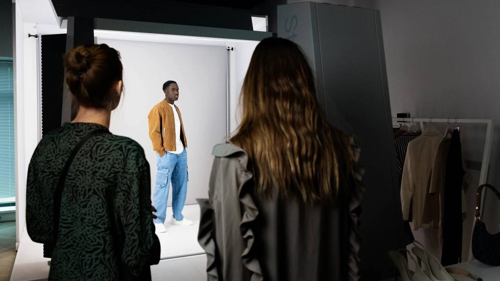 Profoto StyleShoots Live being used with a model inside.