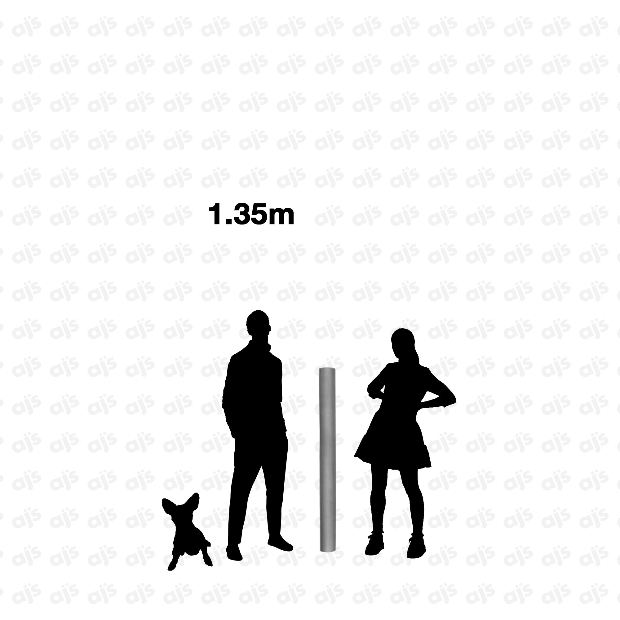 Height perspective for a 1.35m roll of Background Paper.