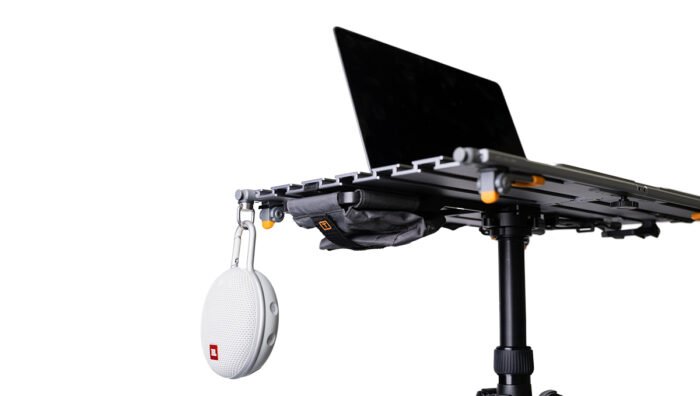 Underneath view of Workstation with Tether Tools AeroTrac VersaMounts (set of 4) connected.